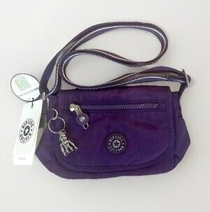 Kipling Sabian Cross Body Mini Bag/Purse NWT, Plum Purple, Small